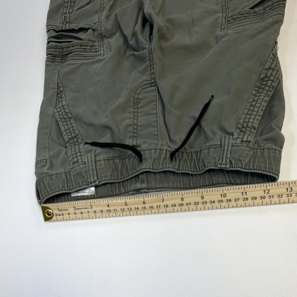 Wrangler Boys Green Solid Cargo Jogger Pants Drawstring Elastic Waist 12 - Picture 4 of 13
